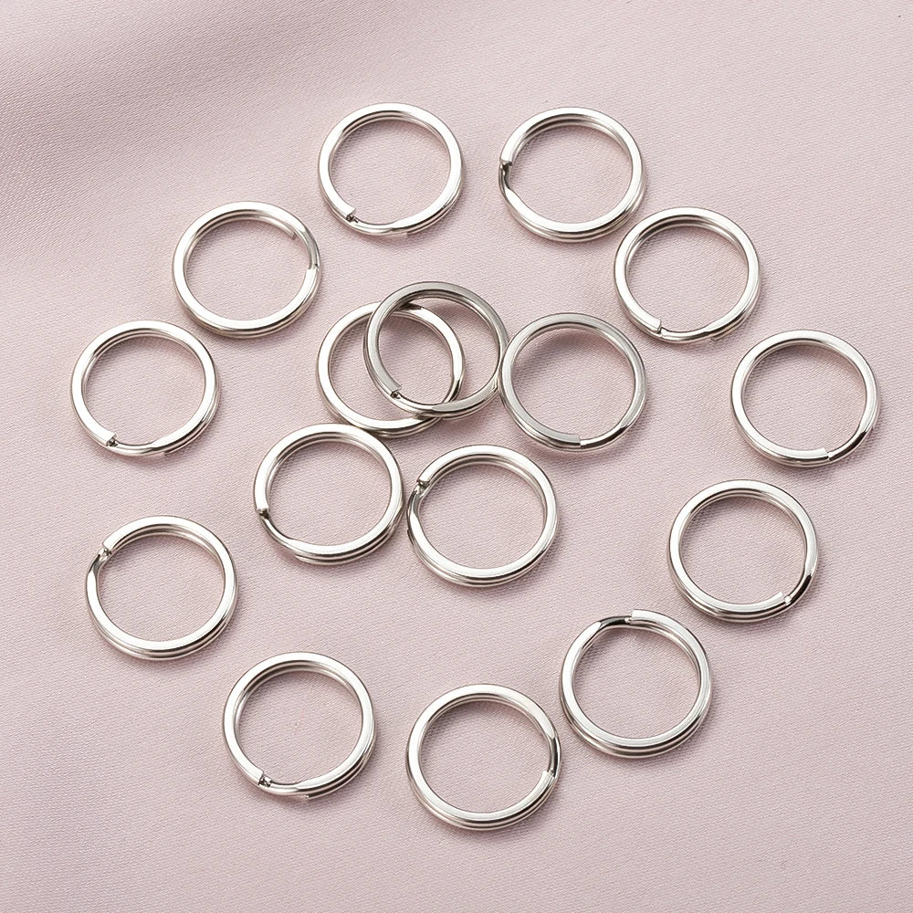 Metal Key Rings, 20pcs Round Split Rings for DIY Keychains & Jewelry