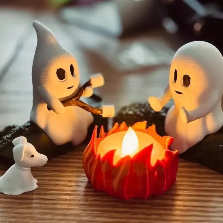 Halloween Ghost Campfire Decor, Spooky Outdoor Party Prop
