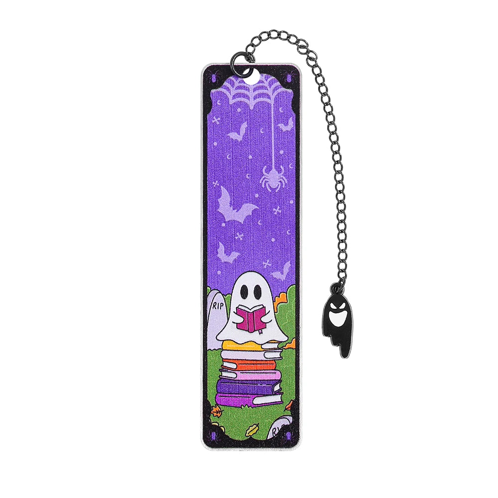 Halloween Ghost Bookmark – Stainless Steel Reading Accessory