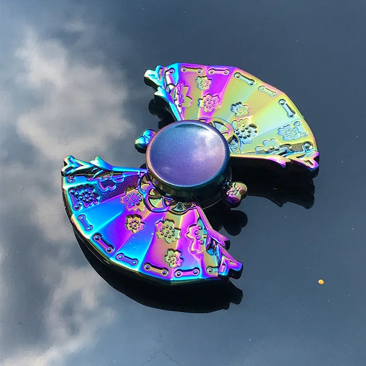 Metal Fidget Spinner – Rainbow Color Finger Hand Spinner Toy