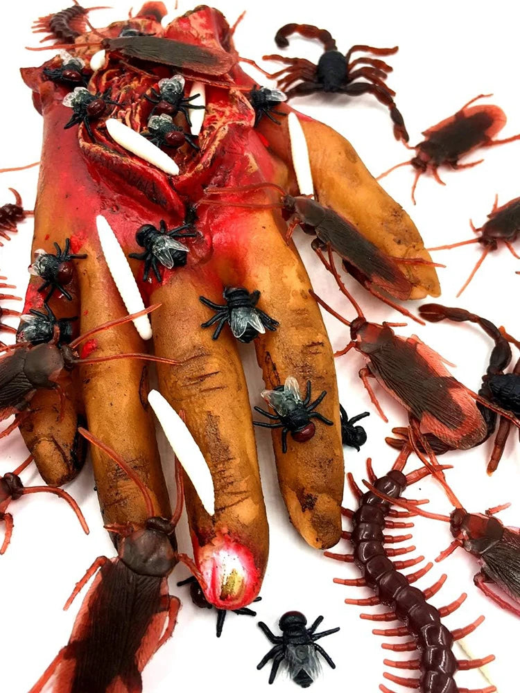 Fake Bugs for Halloween – Plastic Spider, Cockroach & Scorpion