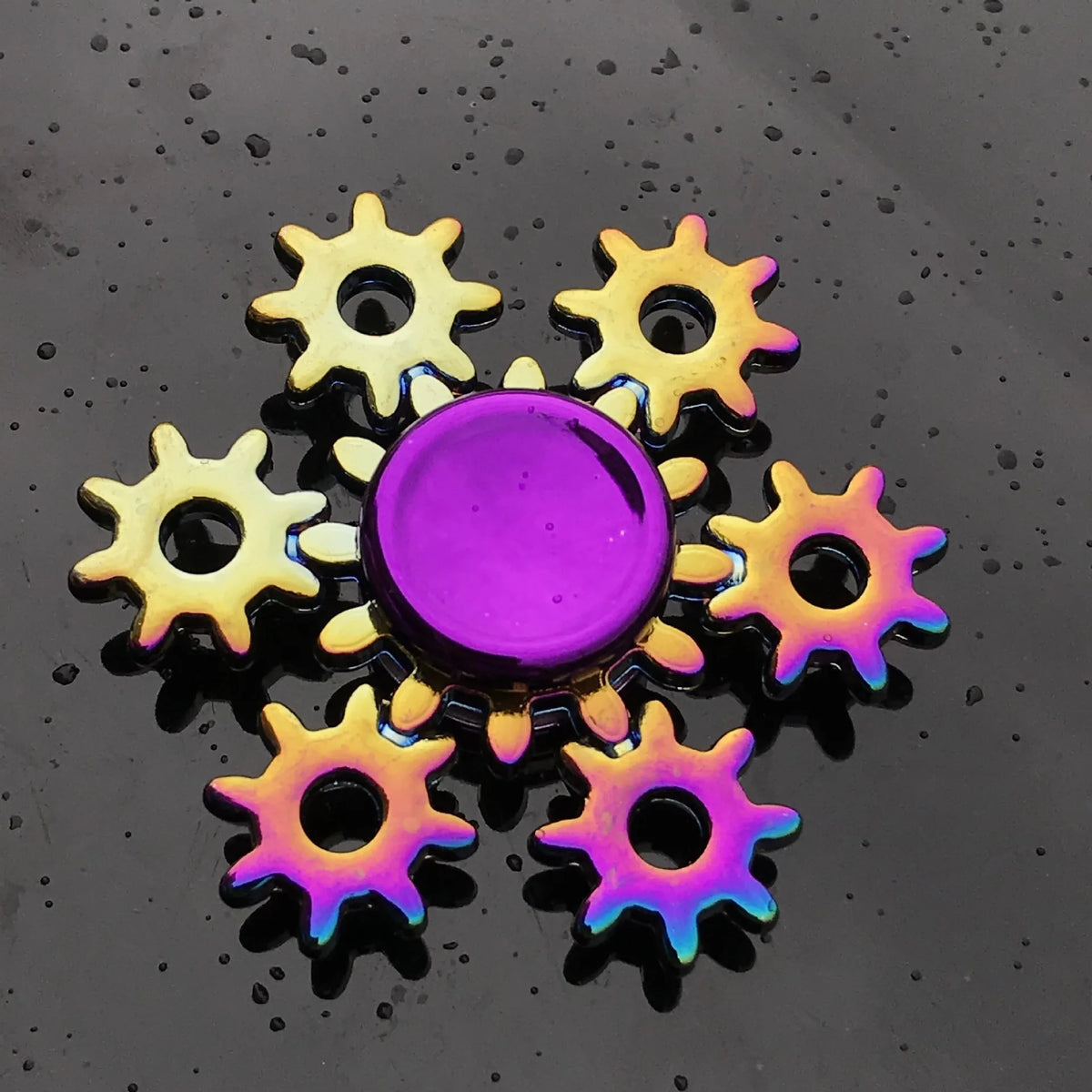 Metal Fidget Spinner – Colorful Hand Spinner with 8 Beads