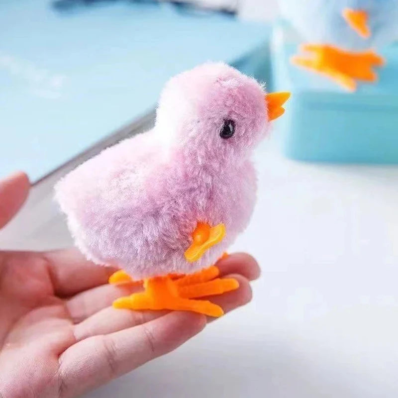 Wind Up Cat Toy – Hopping Plush Chick Interactive Pet Toy