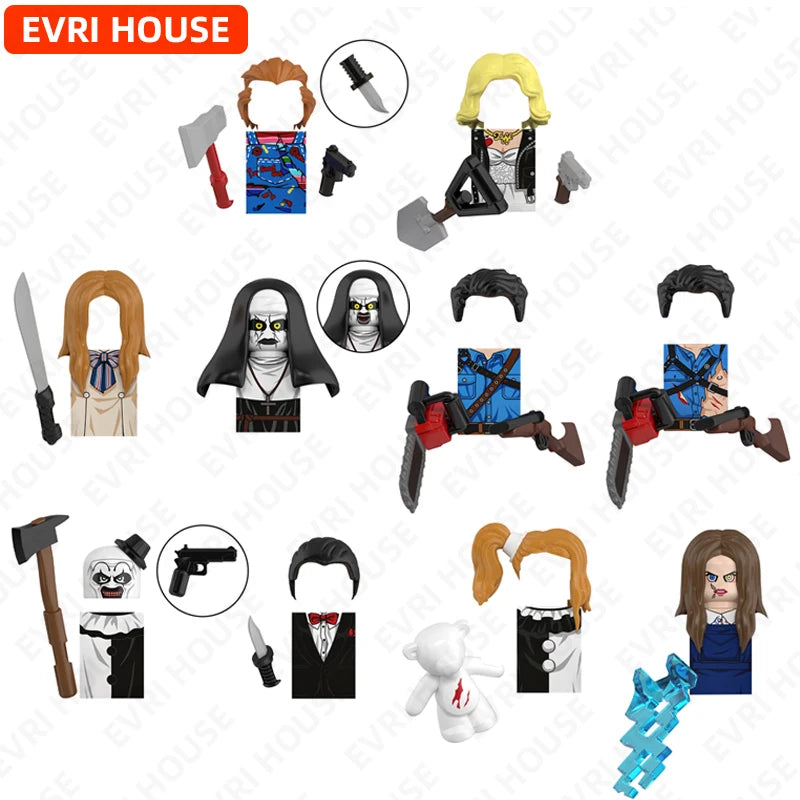 Horror Building Blocks Mini Action Figures Accessory Set