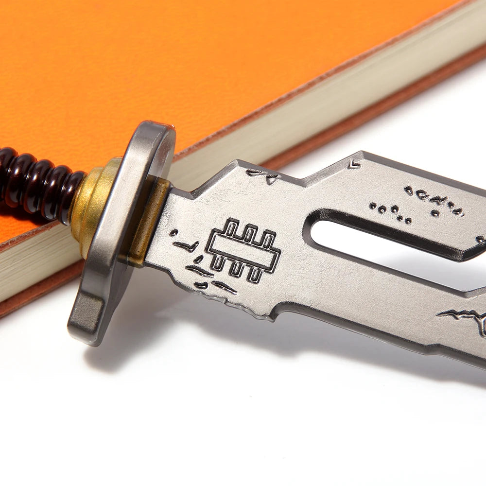 Anime Keychain Metal Sword Pendant Keyring for Collectors & Fans