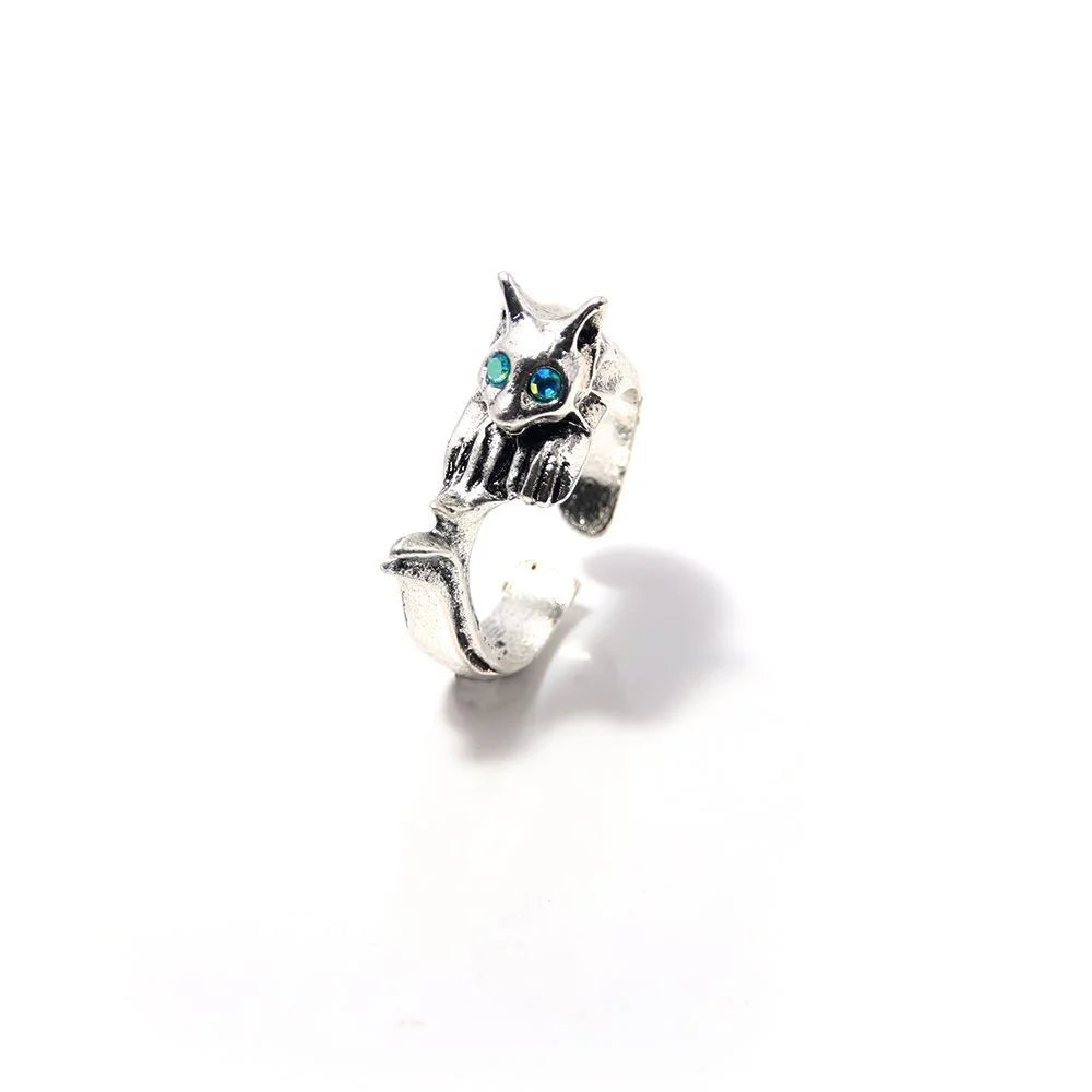 Gothic Fantasy Ring Vintage Dark Style Jewelry for Men