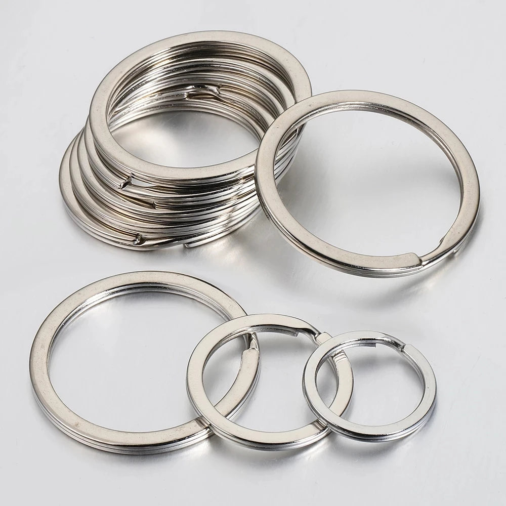 20pcs Stainless Steel Key Rings, Round Split Rings for DIY Keychains