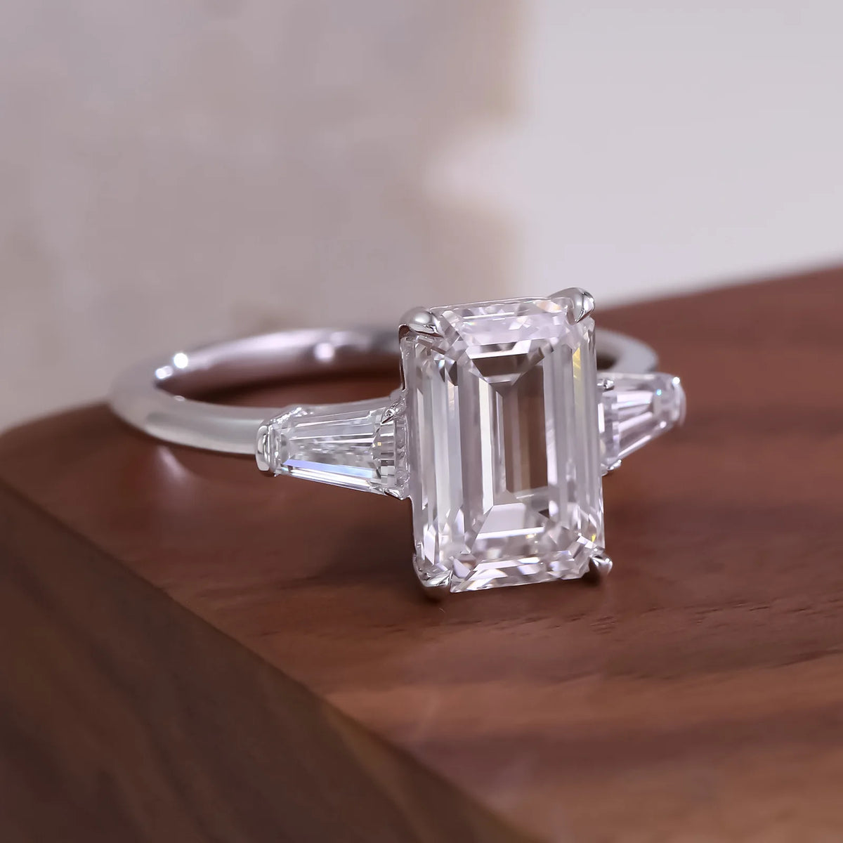 Moissanite Ring for Women Radiant Cut Cocktail 925 Sterling