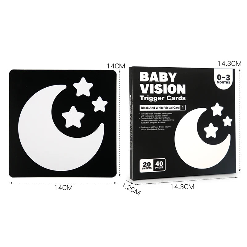 Baby High Contrast Flash Cards Visual Learning Cards