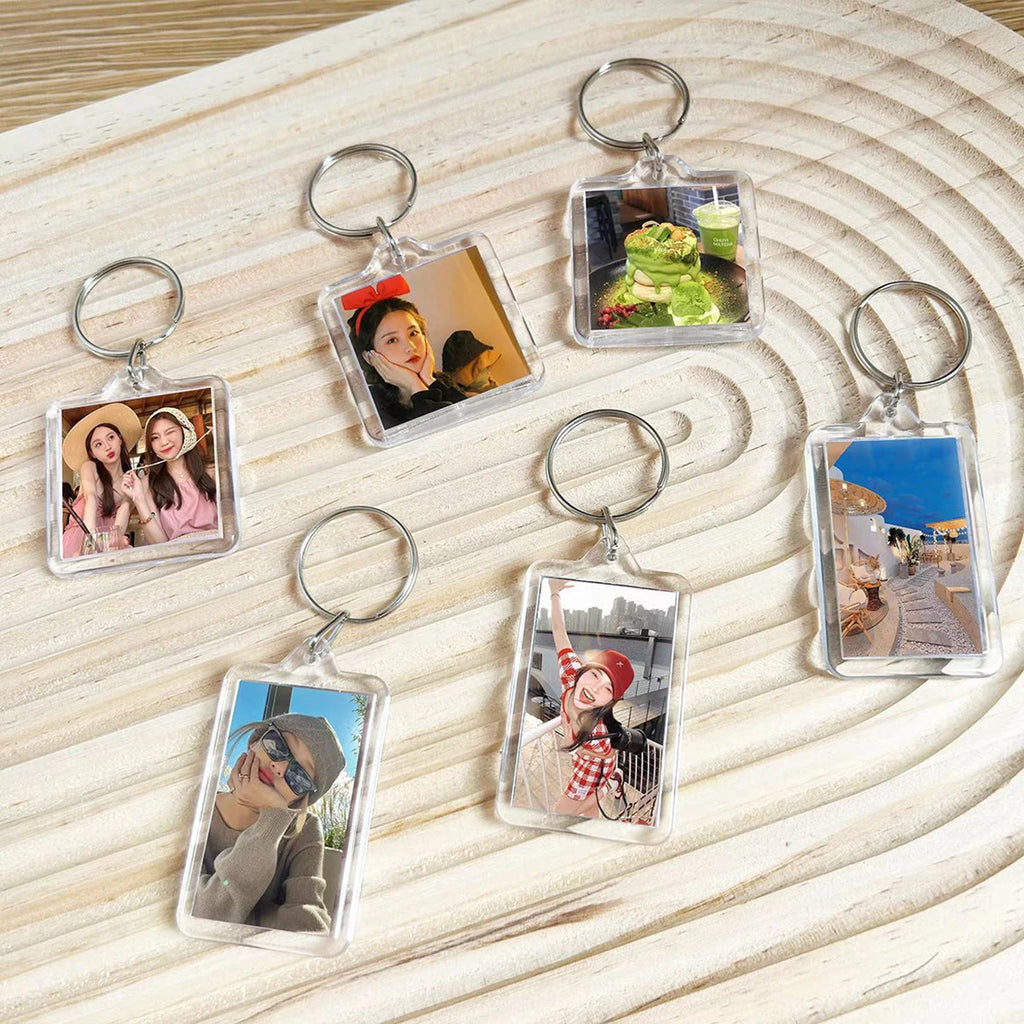 Photo Frame Keychain Clear Acrylic
