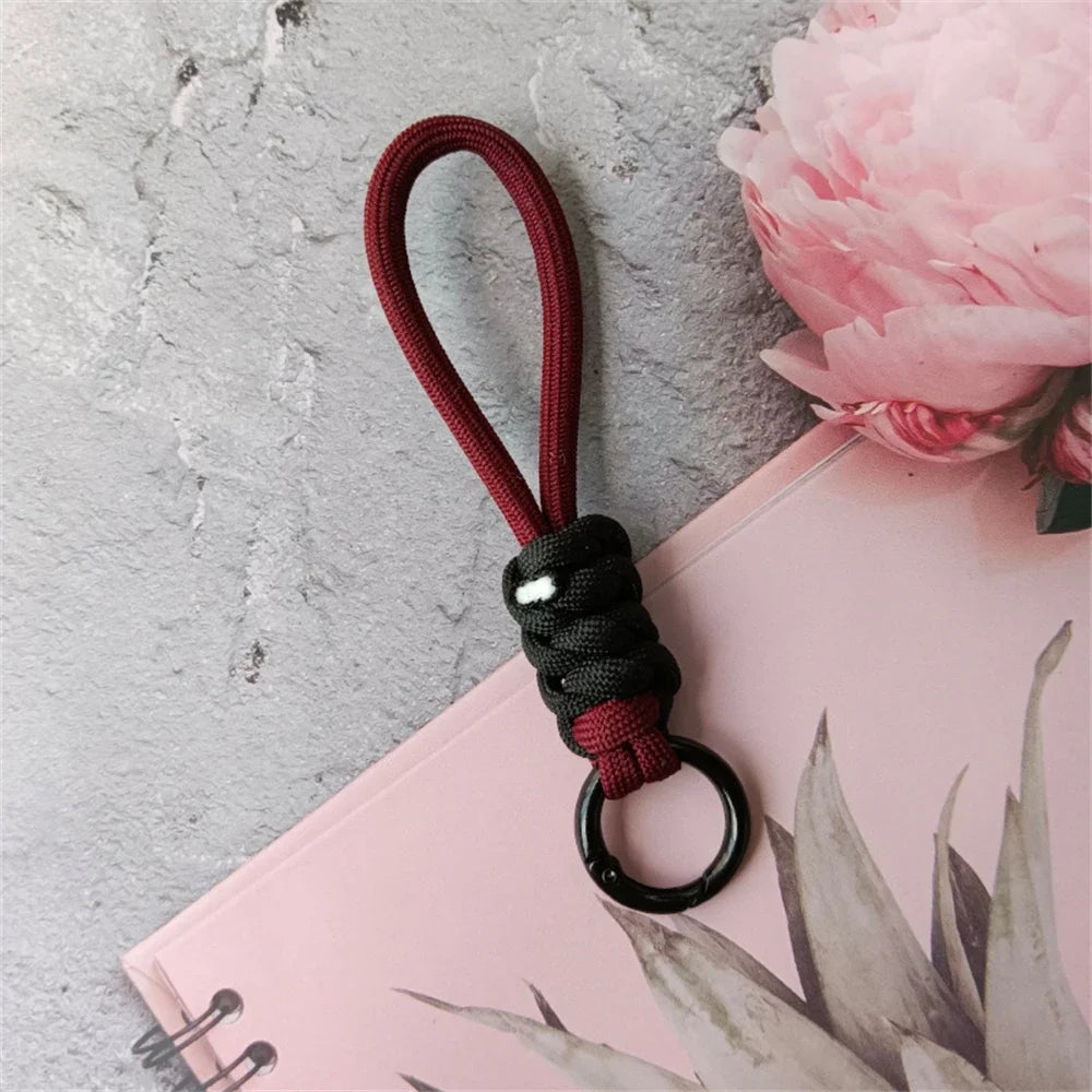 Braided Lanyard Keychain – Colorful Paracord Wrist Strap