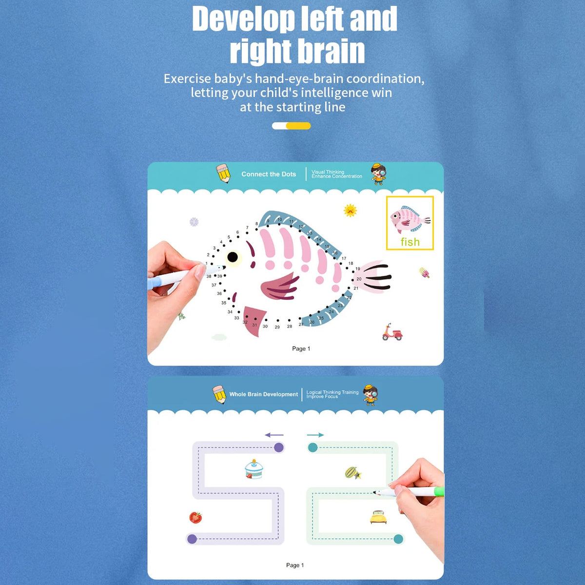 Reusable Tracing Workbook for Kids – Drawing & Writing Practice