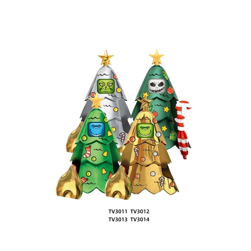 Christmas Building Blocks Santa Mini Figures DIY Building Set