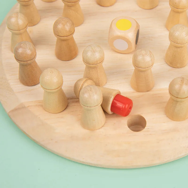 Wooden Memory Matching Game – Montessori Educational Board Puzzle