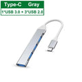 KEBIDUMEI USB 3.0 HUB 4 IN 1 5Gbps High Speed Transmission Dock Station Portable USB Splitter OTG Adapter Computer Accessories