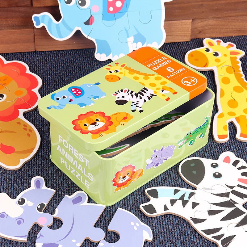 Montessori Toddler Puzzle – Wooden Animal Jigsaw Game