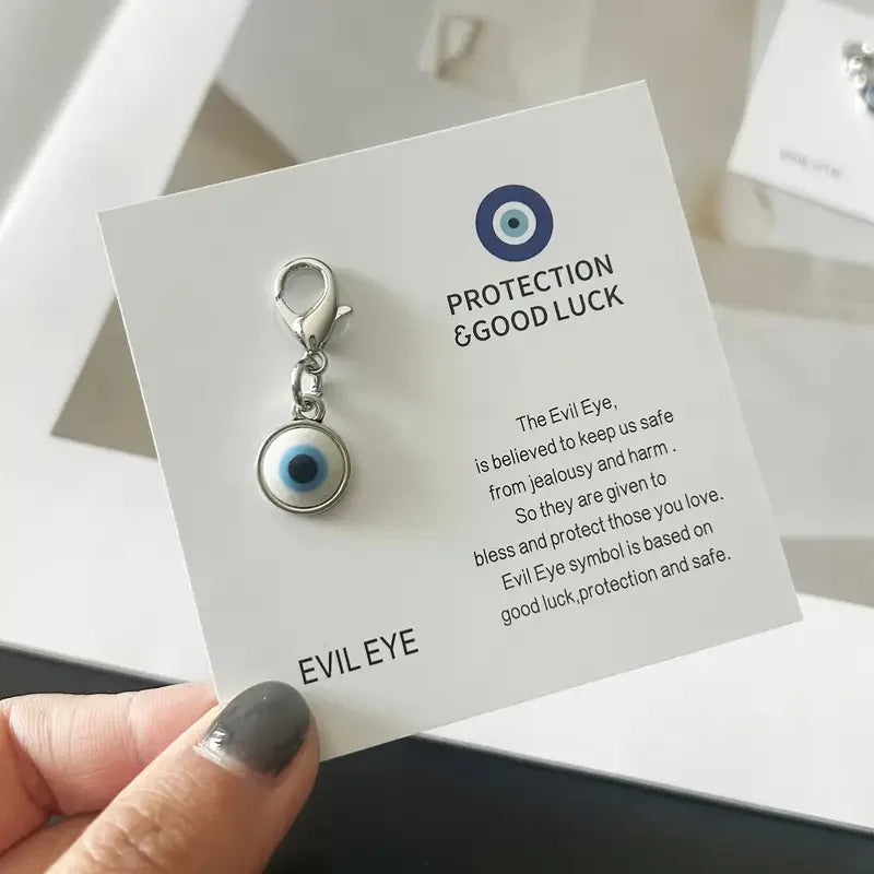 Evil Eye Keychain, Blue Eye Bag Charm Decorative Key Ring