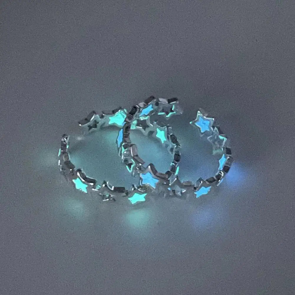 Glow in the Dark Ring – Adjustable Luminous Heart Couple Ring
