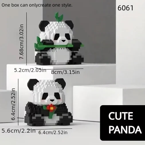 Panda Building Blocks DIY Educational Animal Building Set