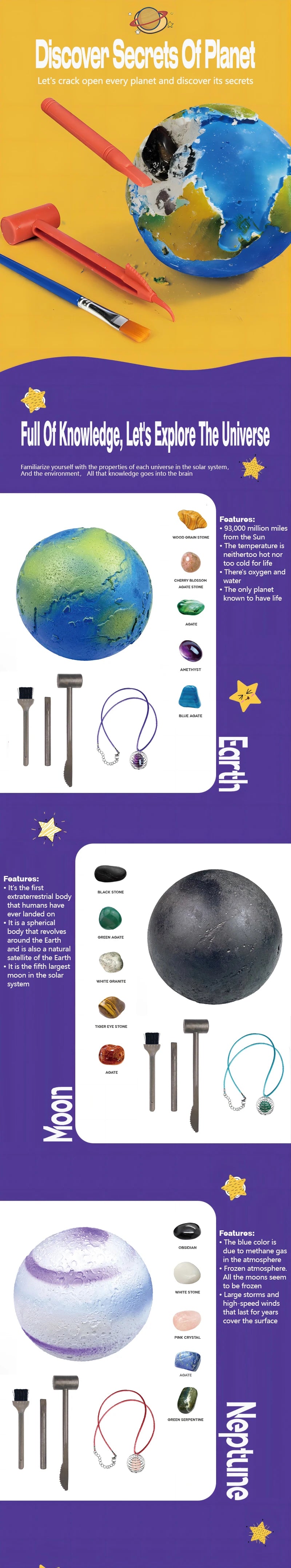Planet Dig Kit | Solar System Mining & Science Exploration Toy