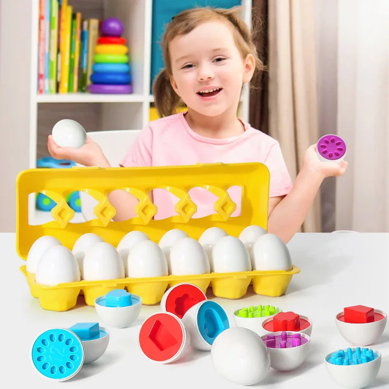 Montessori Egg Puzzle – Shape & Color Matching Toy for Kids