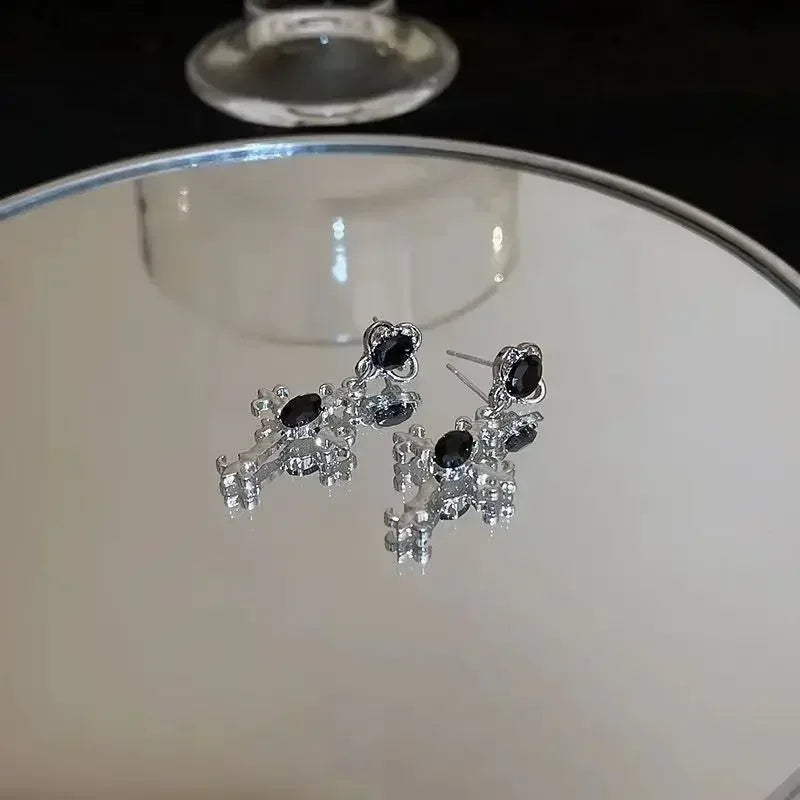 Gothic Cross Earrings – Punk Drop Earrings for Women