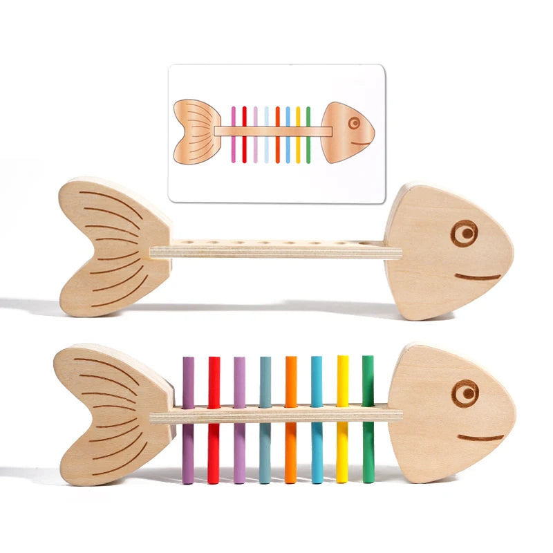 Color Matching Balance Toy – Montessori Wooden Learning Game for Kids