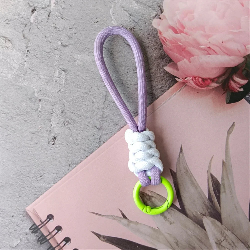 Braided Lanyard Keychain – Colorful Paracord Wrist Strap