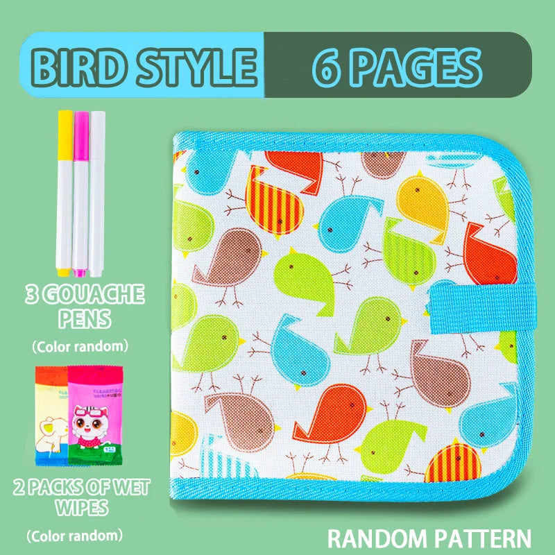 Reusable Drawing Book for Kids – Erasable Doodle Pad with Drawing Pens