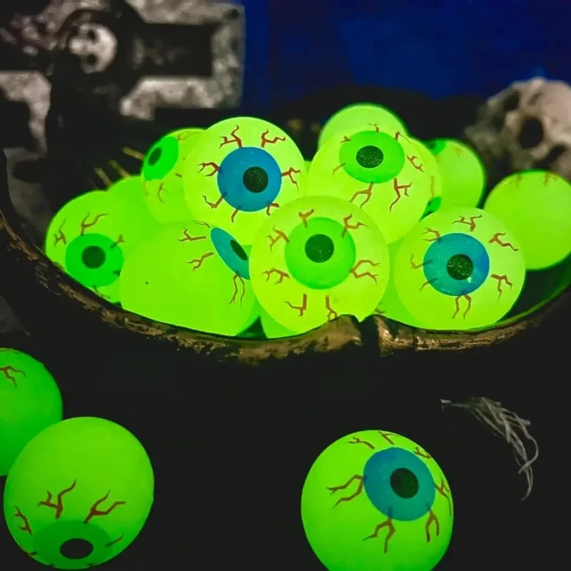 Glow in the Dark Eyeball Bouncy Balls for Halloween Party Decor