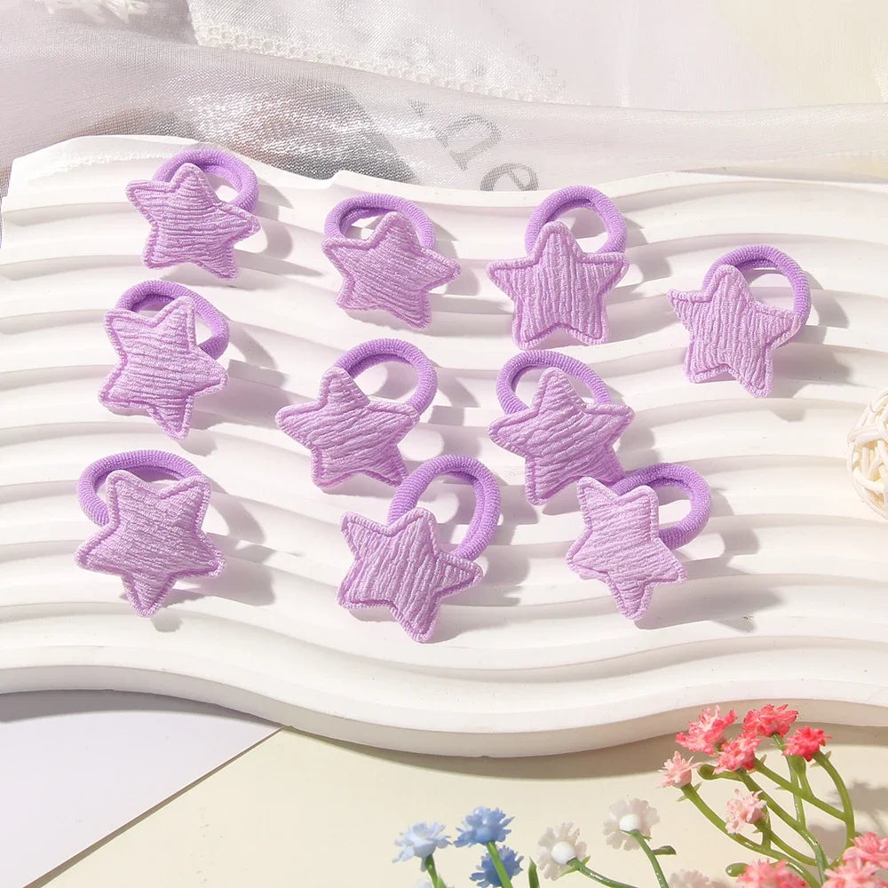10/30Pcs Children Hairbands No Harm Hair Cartoon Towel Rope Ponytail Holder Kids Mini Rubber Band Headwear Girls Halloween Gift