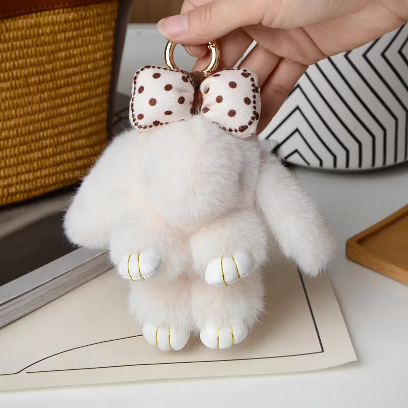 Rabbit Fur Keychain