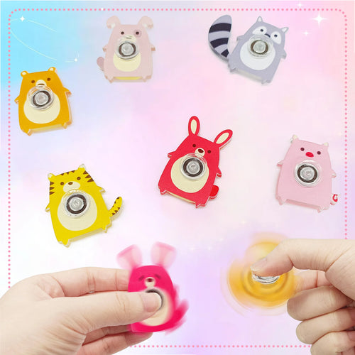 6PCS Fingertip Gyro Toy – Animal Fidget Spinners