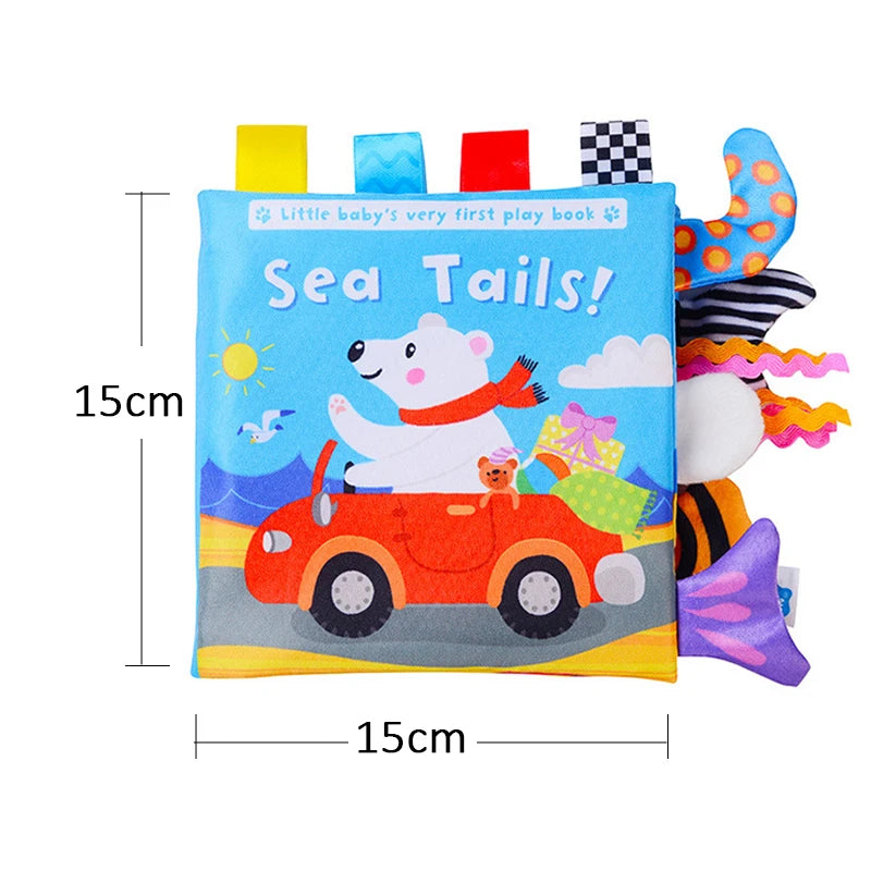 Baby Sensory Book – Soft 3D Touch & Feel Cloth Learning Toy