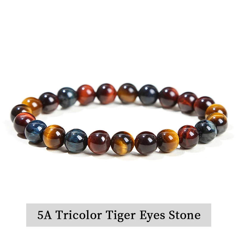 Natural Stone Bead Bracelet – Crystal & Agate Jewelry