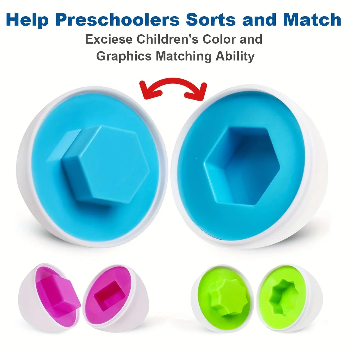 Color and Shape Matching Toy with Storage Box for Toddlers