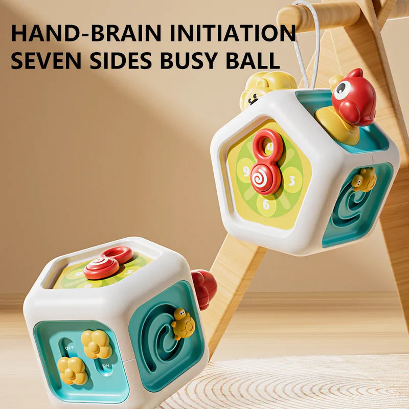 Montessori Busy Board Cube 10-in-1 Sensory Activity Toy