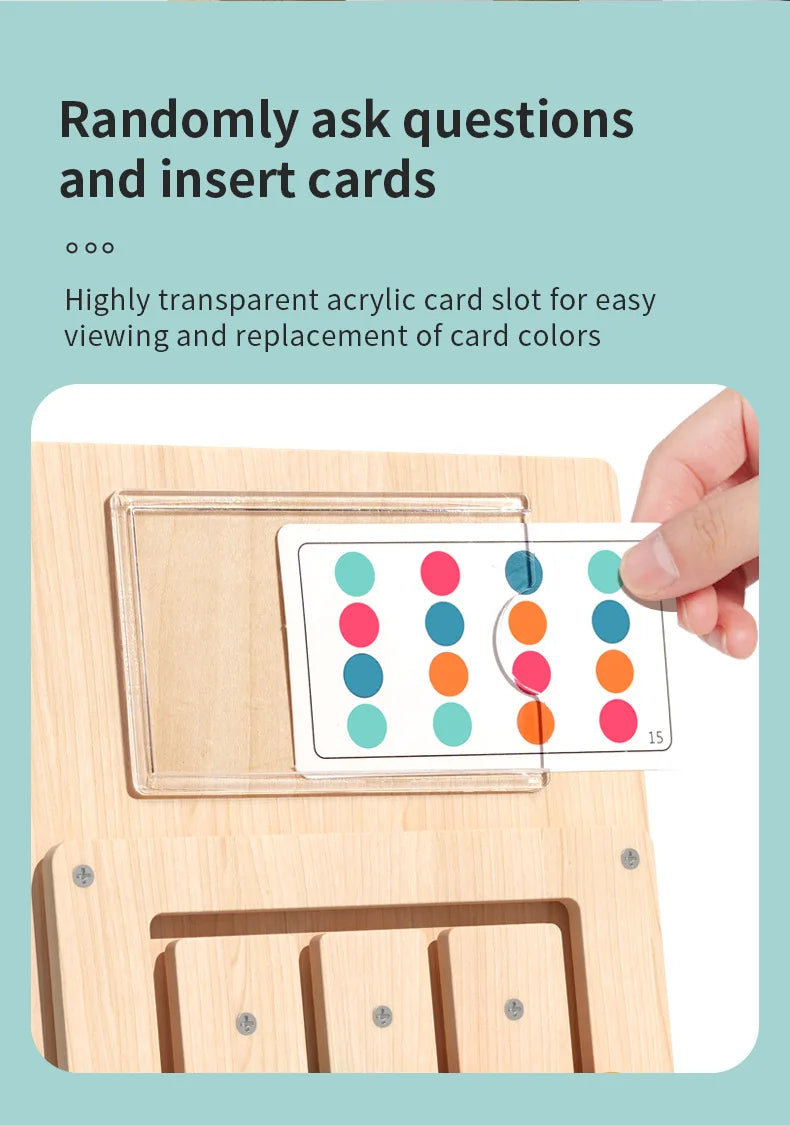 Wooden Color Sorting Game Montessori Shape Matching Toy for Kids