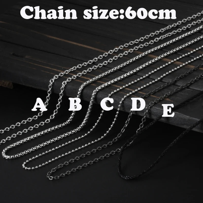 Skull Pendant Necklace Stainless Steel Lightning Design