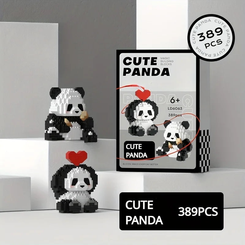 Panda Building Blocks DIY Educational Animal Building Set
