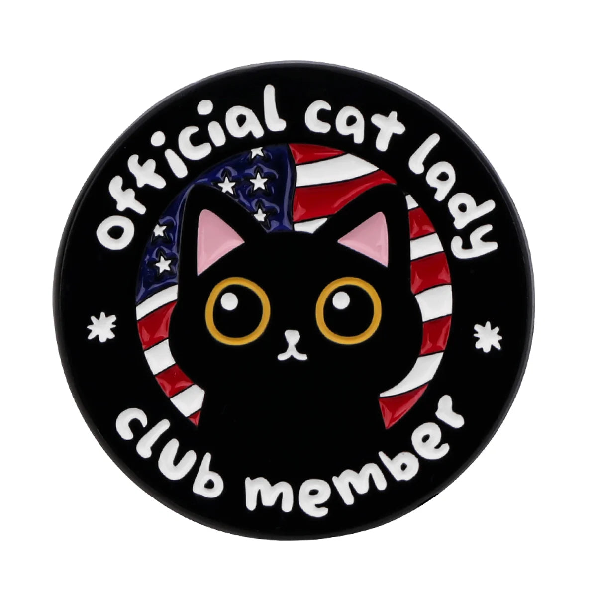 Black Cat Enamel Pin – Cute Animal Lapel Brooch