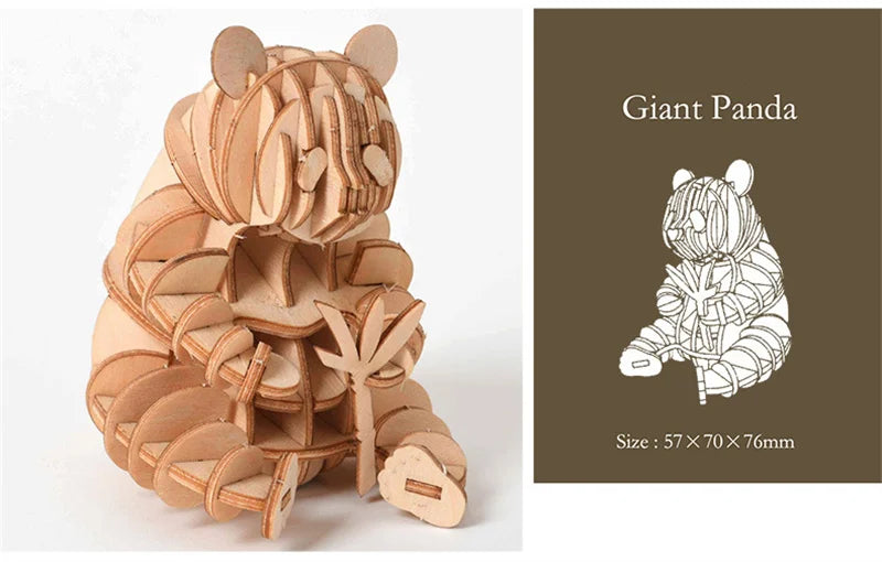 3D Wooden Insect Puzzle – Animal Skeleton Assembly Model