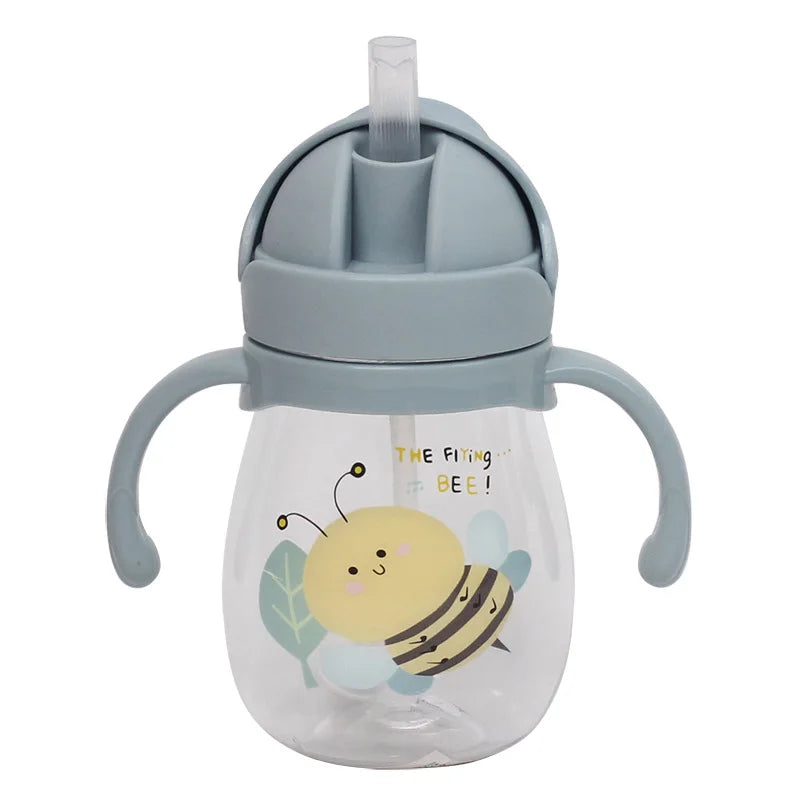 Baby Straw Cup – 350ml Infant Water Cup with Handle