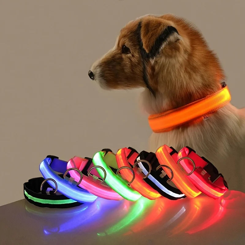 LED Dog Leash – Luminous Glow in the Dark Dog Collar