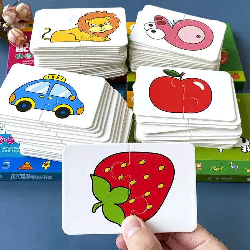 Matching Puzzle Cards for Kids – 32-Piece Animal Memory Game