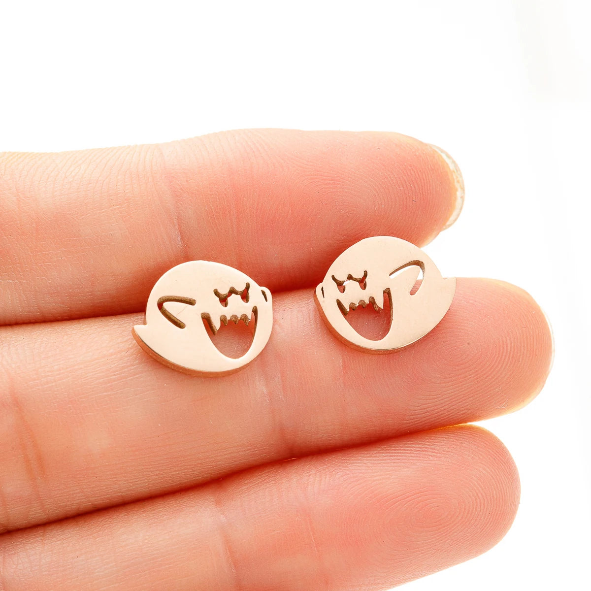 Ghost Stud Earrings – Stainless Steel Halloween Earrings
