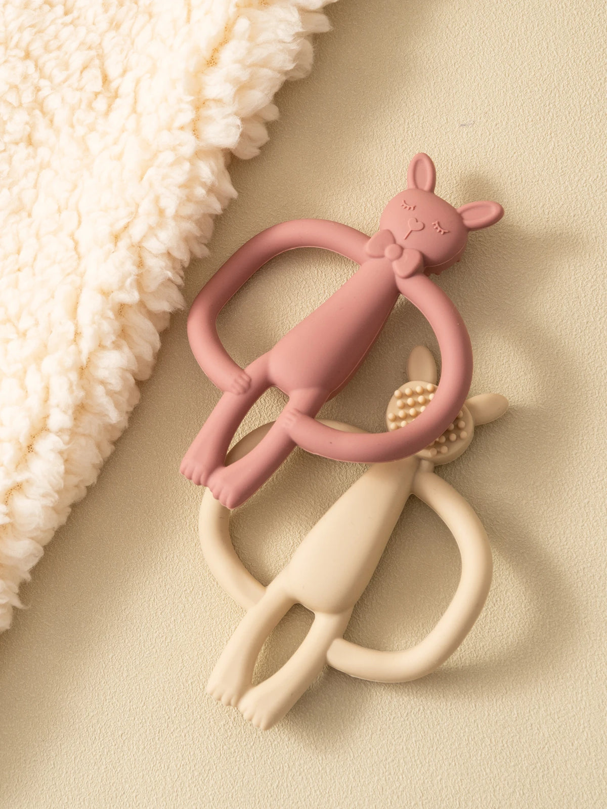 Baby Teether Silicone Rabbit Teething Toy for Infants