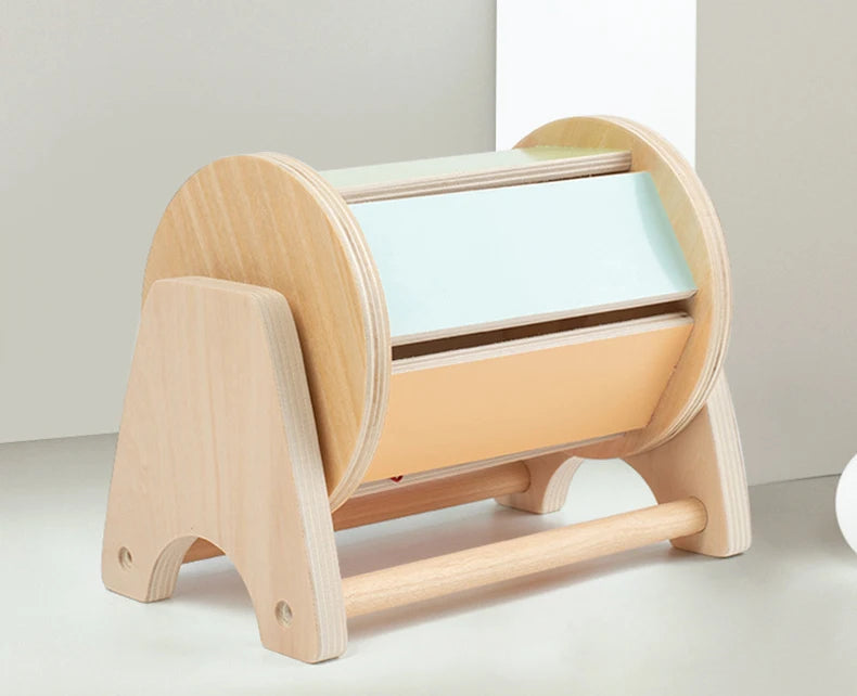 Montessori Color Matching Toy – Spinning Drum Fine Motor Activity