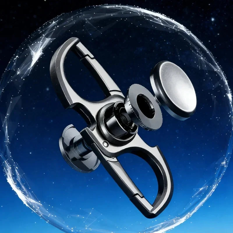 Metal Fidget Spinner Fingertip Toy Keychain EDC Tool Gift
