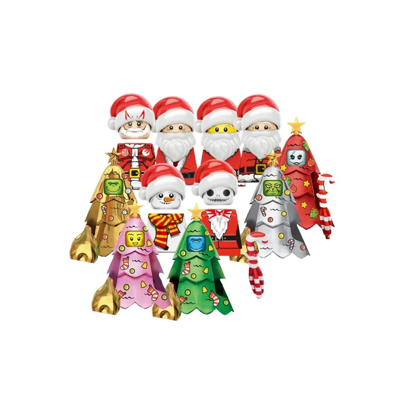 Christmas Building Blocks Santa Mini Figures DIY Building Set